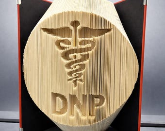 DNP Caduceus Book Art, Doctor of Nursing Practice Gift
