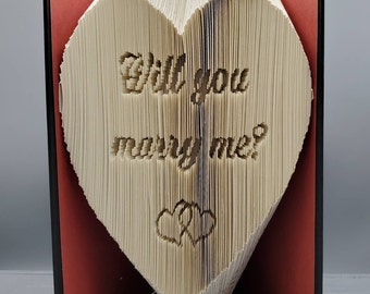 Will You Marry Me? - Wedding Gift - Handmade Wedding Gift - Marry Me? - Unique Love Gift - Engagement Gift- Book art- Love Gift - Proposal