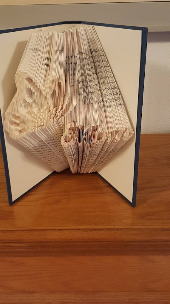 Personalised Gift Sally Present Mothers Day Folded Book Art Sculpture