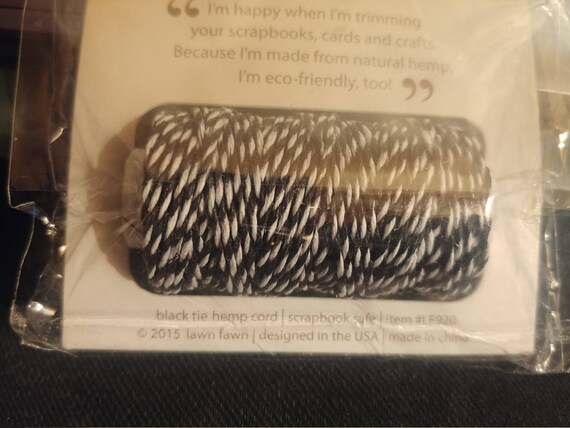 Lawn Trimmings Black Tie Cord Lawn Fawn