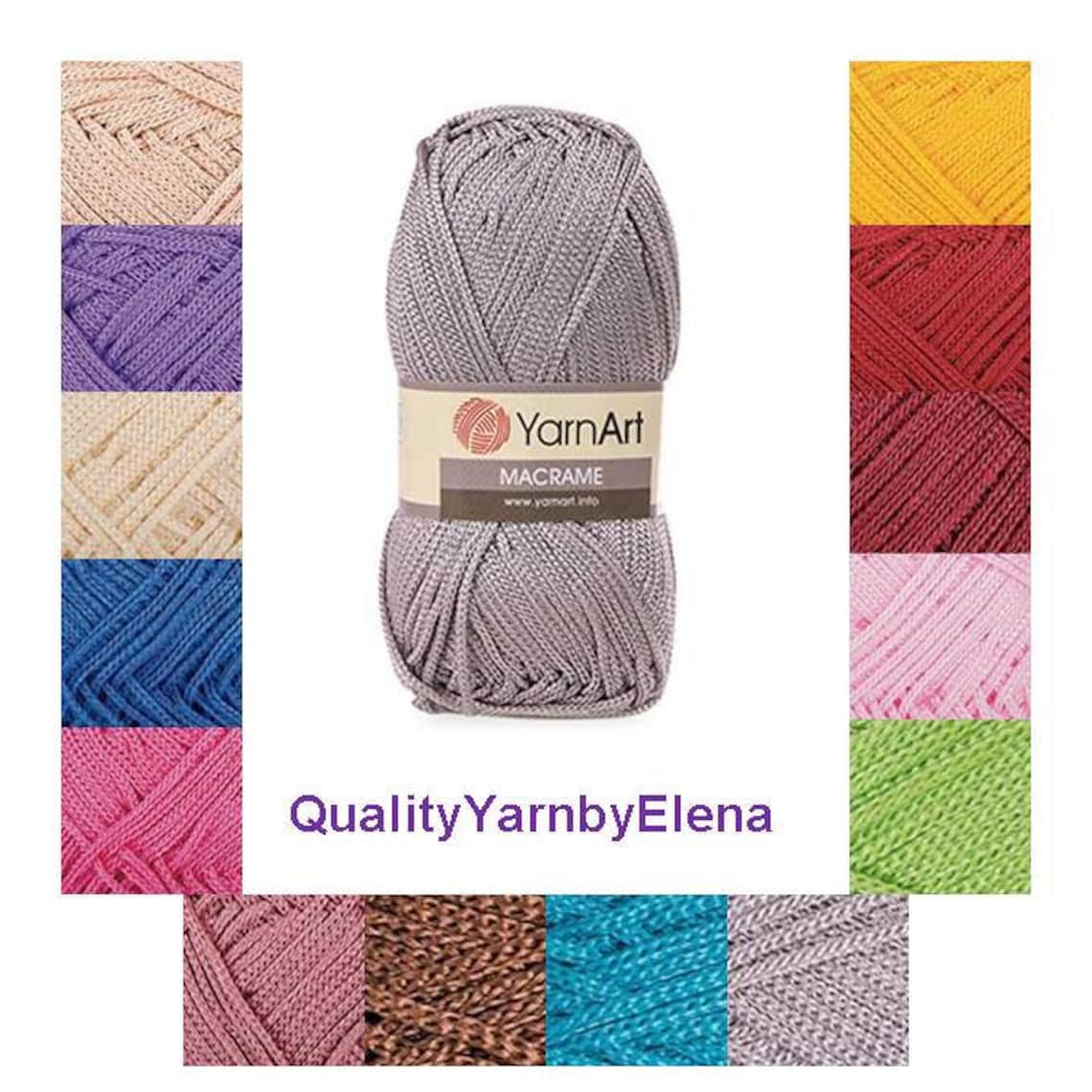 Macrame YARN ART 100 Polyester yarn 90g 130m 142 yards Etsy