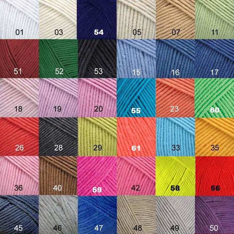 YARN ART Jeans cotton 55acrylic 45 50g 160m 175 Etsy