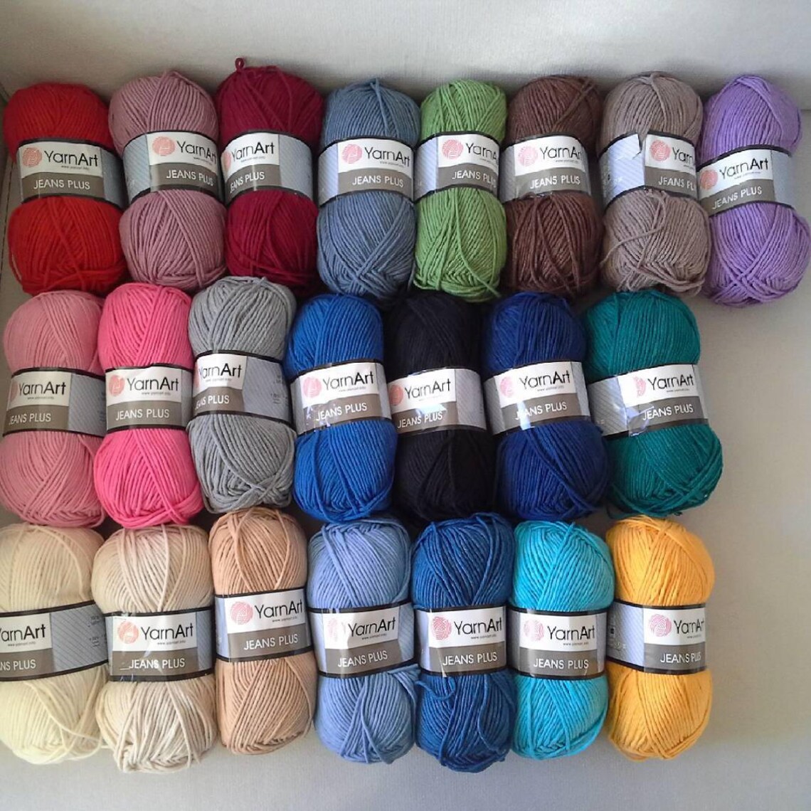 YARN ART Jeans Plus cotton 55%acrylic 45 100g 160m 175 | Etsy