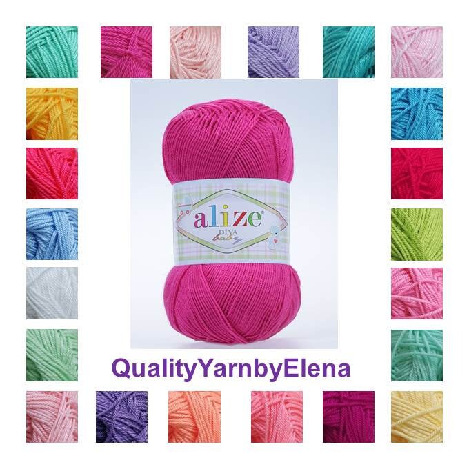 350 m choix de couleur 100 g Fil ALIZE Diva Baby-Microfibra 100% 350 m choix de couleur 100 g Fil ALIZE Diva Baby-Microfibra 100%