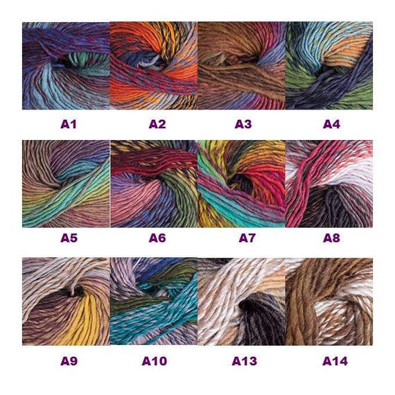 YarnArt Harmony Chunky Multi Coloured knitting Yarn 40/% Wool 5 x 50g A9