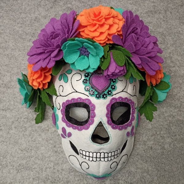 Máscara día de los muertos, disfraz de catrina, máscara de Halloween, regalo para carnaval,