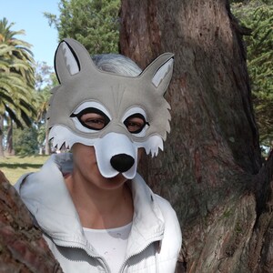 Máscara de lobo negro, máscara de lobo blanco, máscara de lobos para  mascarada, disfraz de Halloween, cosplay, fiesta