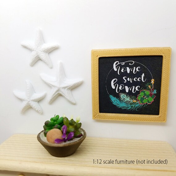 Dollhouse Miniature Set of 3 Real Miniature Starfish
