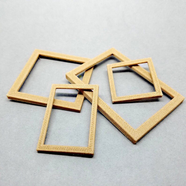 7//8/" x 1 1//8/": DOLLHOUSE Miniatures 1:12 GOLD 1:24 Miniature Wood Frame