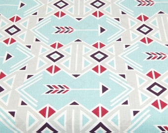 Cotton Indian pattern mint/Grey