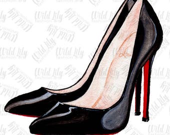 black pumps red bottom sole
