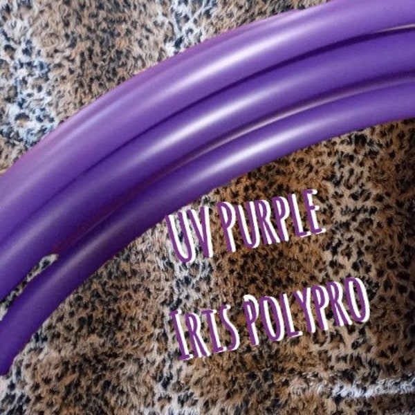 3/4" Purple Iris UV reactive polypro hula hoop dance hoop