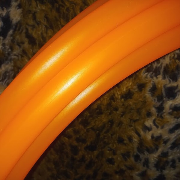 3/4" Orange UV reactive polypro hula hoop dance hoop