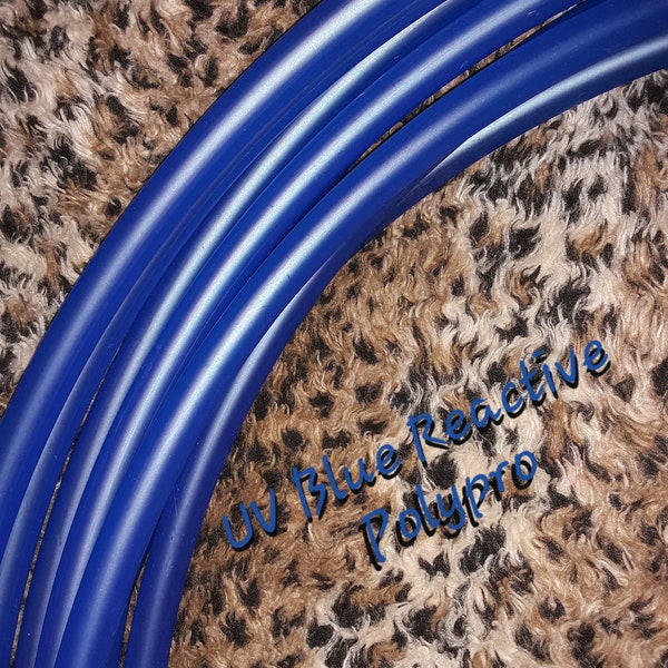 3/4" Blue UV reactive polypro hula hoop dance hoop