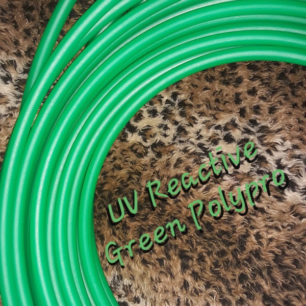 5/8" Green uv reactive polypro hula hoop dance hoop