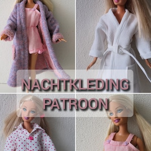 Sewing pattern Barbie clothes - nightwear