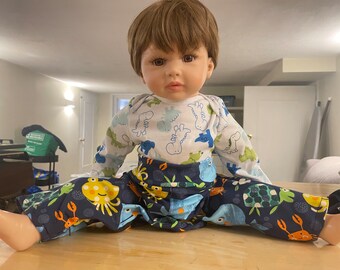 0-3 Month Zippered Pavlik Harness Harrem Pants for Infants with Hip Dysplasia