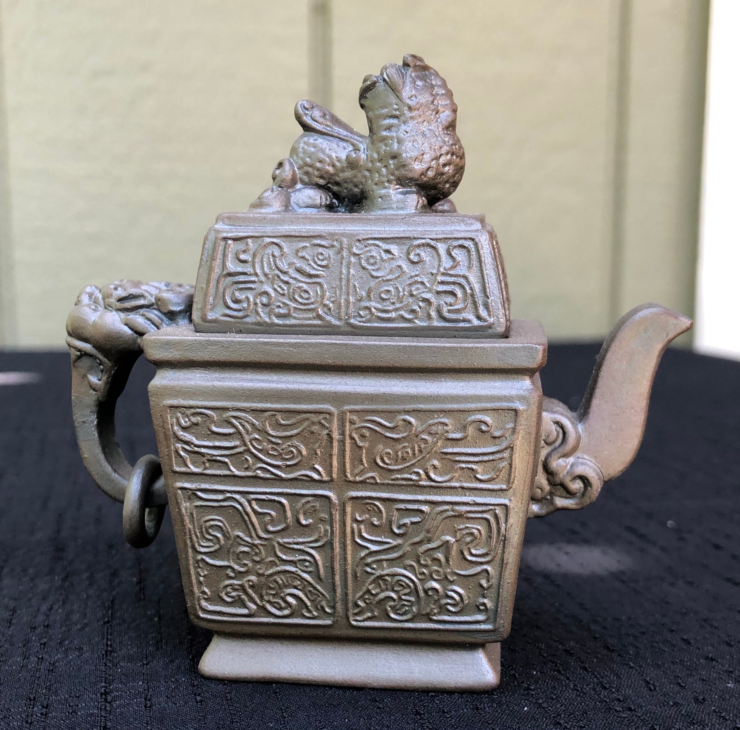 Vintage Yixing Chinese Miniature Teapot Ornate Design with Etsy.de