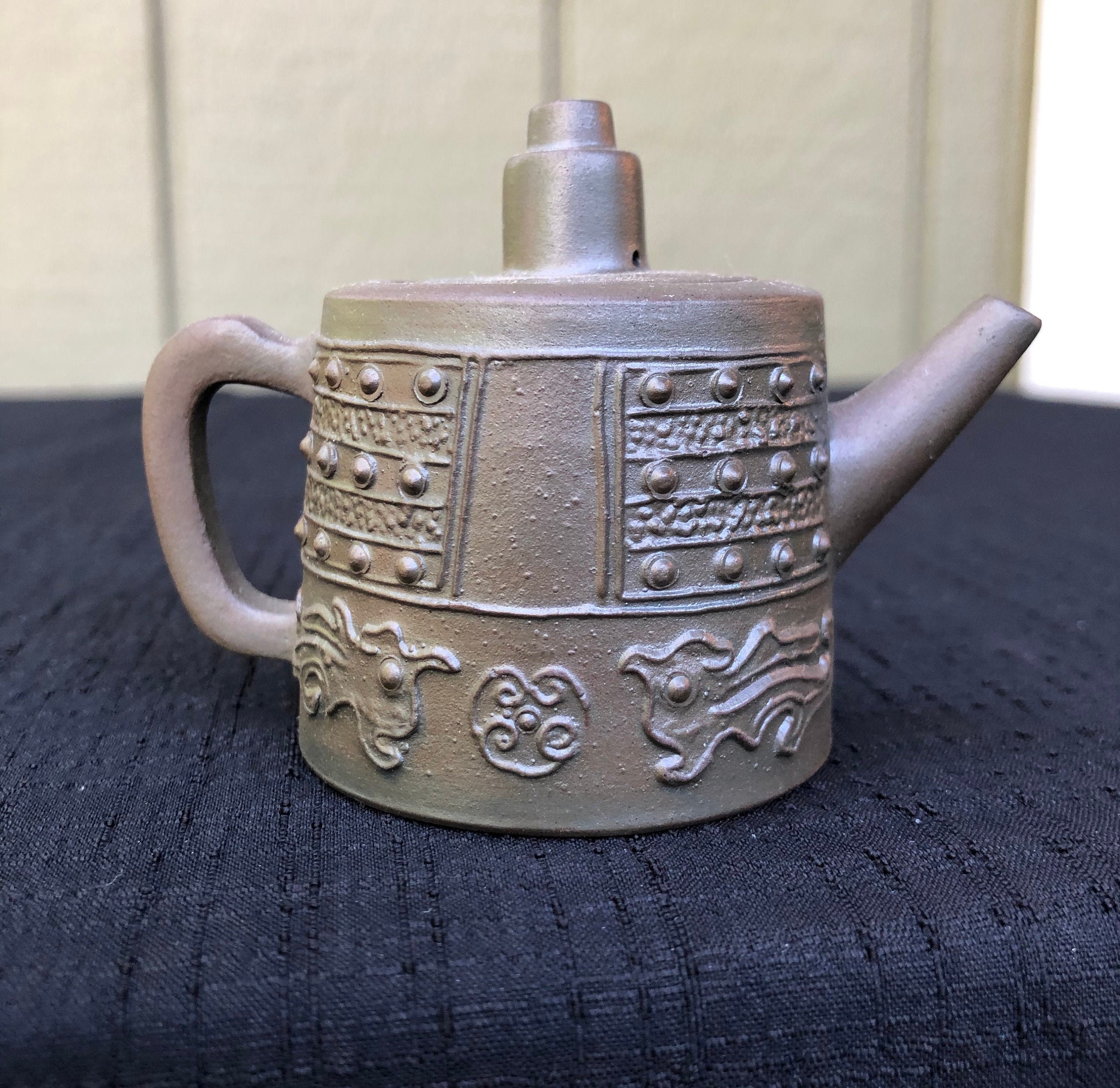 Vintage Yixing Miniature Chinese Teapot Ornate Design Etsy UK