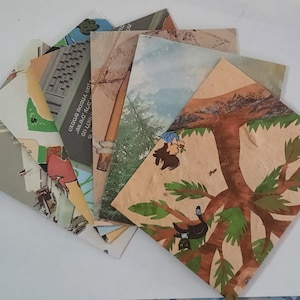 6 handgefertigte Upcycled Umschläge