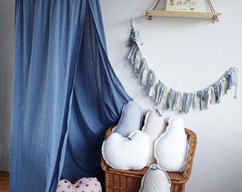 Bed Canopy + Floor Mat - Play Canopy, Nursery Canopy, Hanging Tent, Play Tent, Kids Canopy, Baldachin, Blue