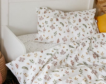 AUTUMN LEAVES, Kinderbettwäsche Bettwäscheset Kids Bedding set bedding set baby bedding Single Duvet Cover for Kids, blocks