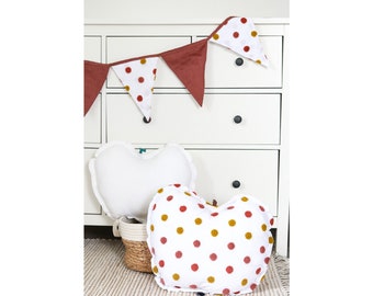 WHITE APPLE/ Decorative Throw Pillow/ fruit pillow, children pillow, Kids Room Decor baby pillow, kids pillow, home decor, decorative pillow