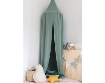 Green, muslin canopy 60cm, Canopy, Bed Canopy, huge, Crib Canopy,Play room canopy, canopy for nursery, kids canopy, green canopy, baldachin,