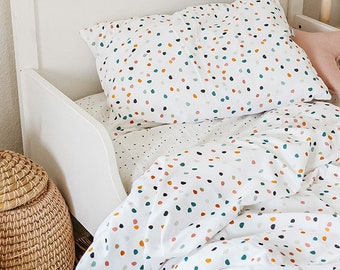 AUTUMN DOTS, dots, Kinderbettwäsche Bettwäscheset Kids Juego de sábanas Juego de sábanas para bebés Funda nórdica individual para niños,