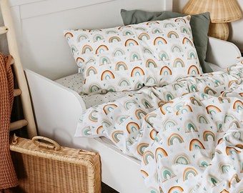 AUTUMN RAINBOWS, RAINBOWS, Kinderbettwäsche Bettwäscheset Kids Bedding set bedding set baby bedding Single Duvet Cover for Kids,