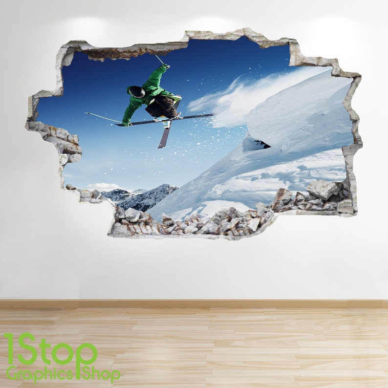 BOYS KIDS BEDROOM EXTREME SPORT WALL DECAL Z663 FISHING WALL STICKER 3D LOOK