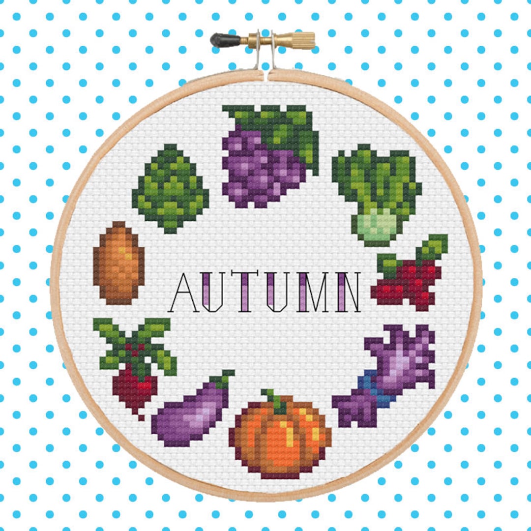 Stardew Valley Autumn/fall Crops Cross Stitch Pattern Pixel Art - Etsy