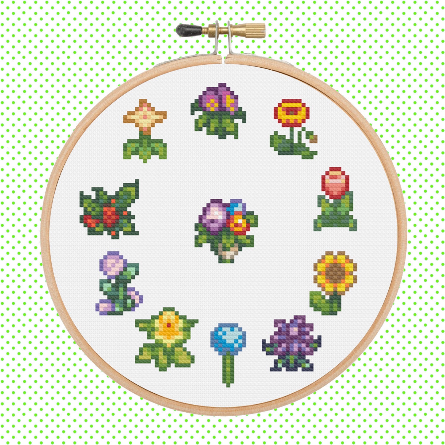 Stardew Valley Flowers Cross Stitch Pattern. Instant Etsy
