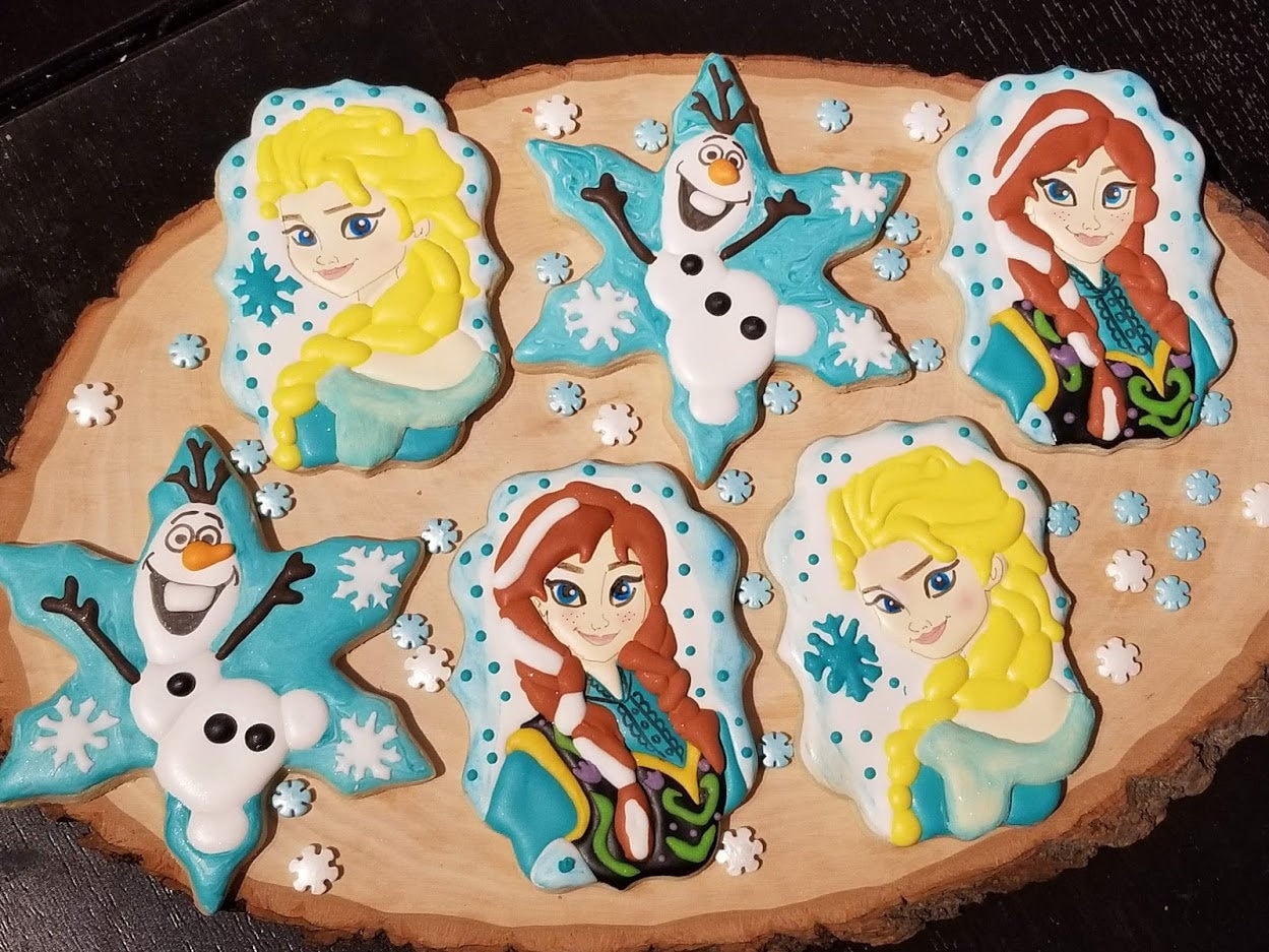 Frozen Movie Inspired Cookies 12 Elsa and Anna Cookies Etsy