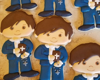2 Dozen First Communion Cookies, Baptism Favors, Religious Cookies