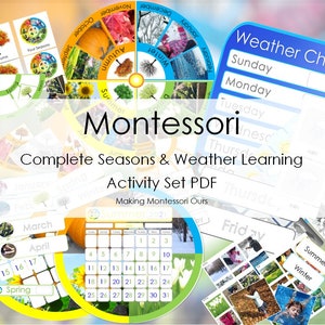 Complete Montessori Seasons & Weather Learning Activity Set PDF