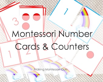 Montessori Number Cards and Counters Set PDF