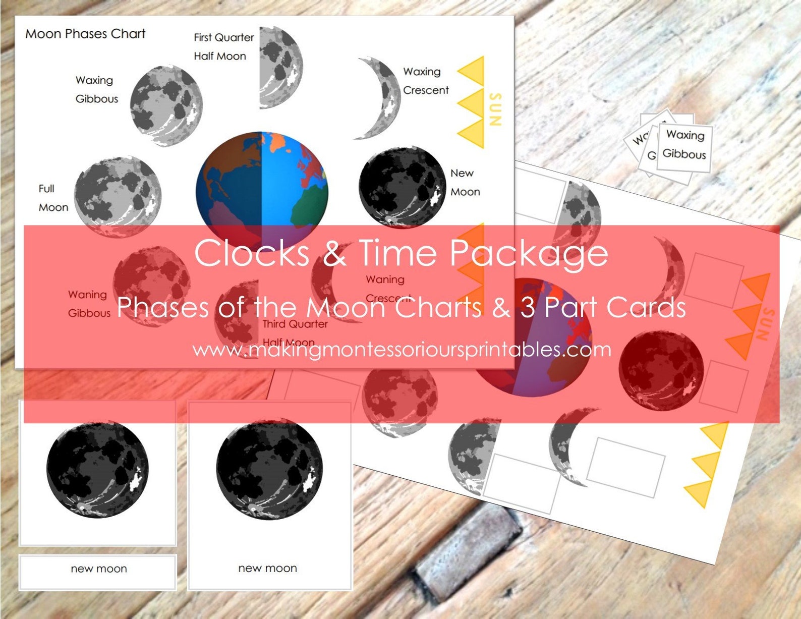 Montessori Clock &amp; Time Work Printable Package - Etsy