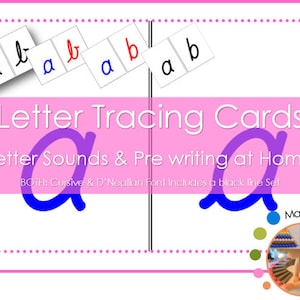 Montessori Cursive & D&#39;Nealian Sandpaper Letters /School License