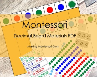Montessori Decimal Board Package PDF