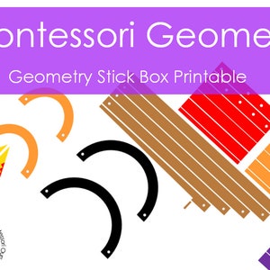 Montessori Geometry Sticks Material PDF, Geometry Teaching Activity PDF
