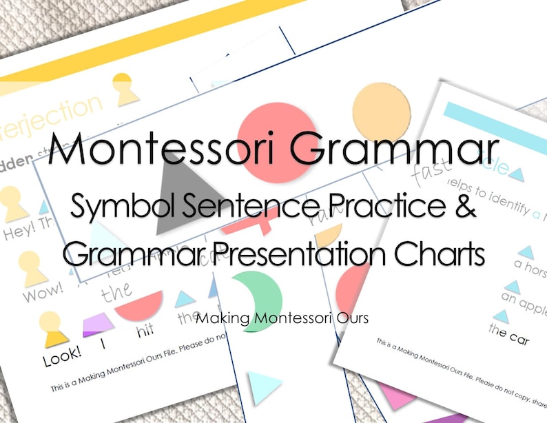 Grammar Presentation Charts & Symbol Sentence Practice Strips PDF image 1