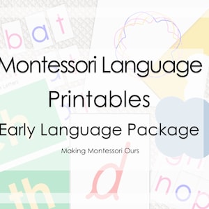 Écriture précoce Montessori, sons des lettres et orthographe - Kit d'apprentissage PDF