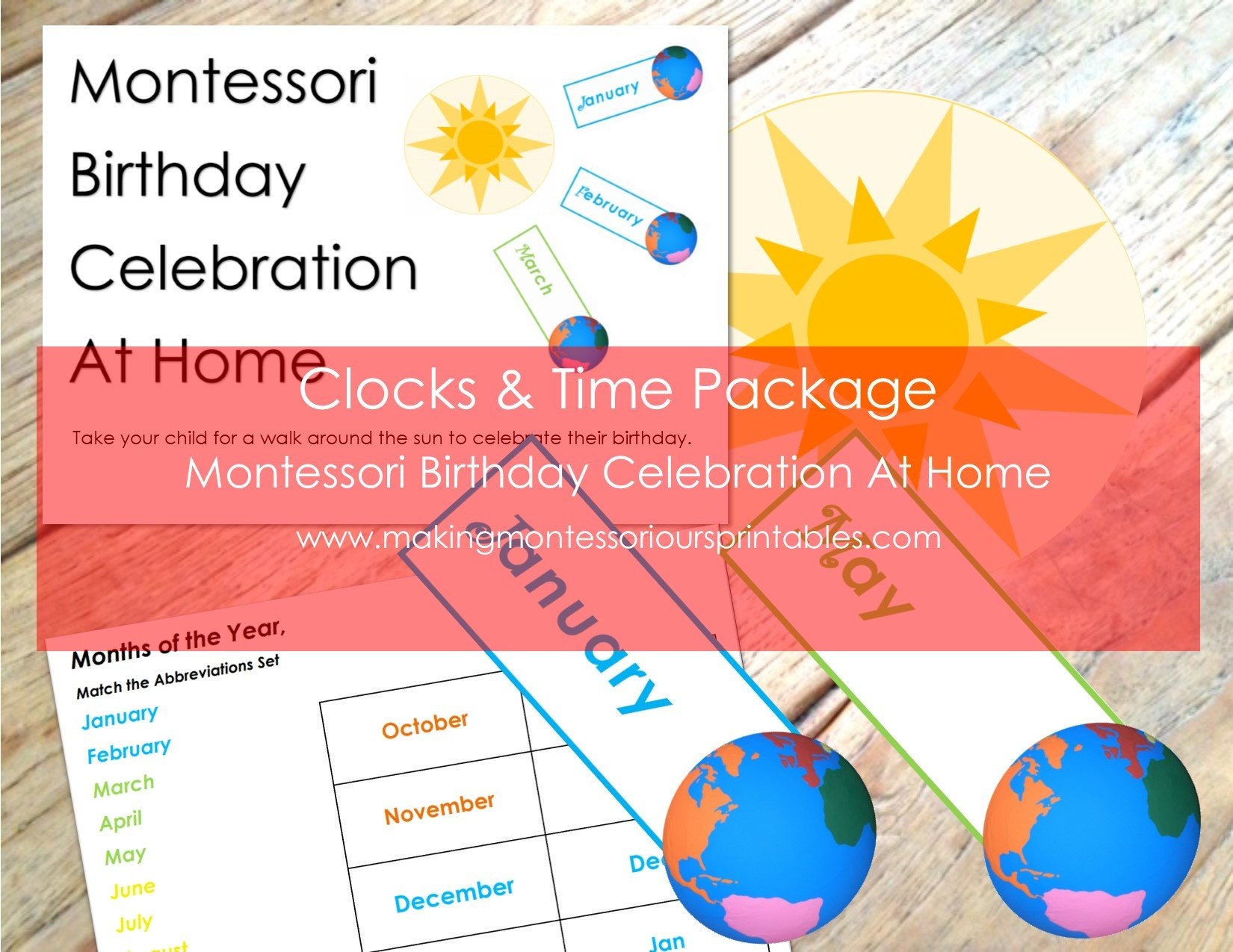 Montessori Clock &amp; Time Work Printable Package - Etsy