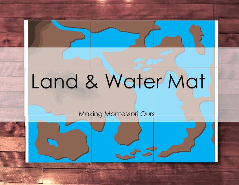 Montessori Land & Water Form and Air 3 Part Cards with Definitions, Booklet and instructions, Large Land and Water Form Mat, PDF image 5