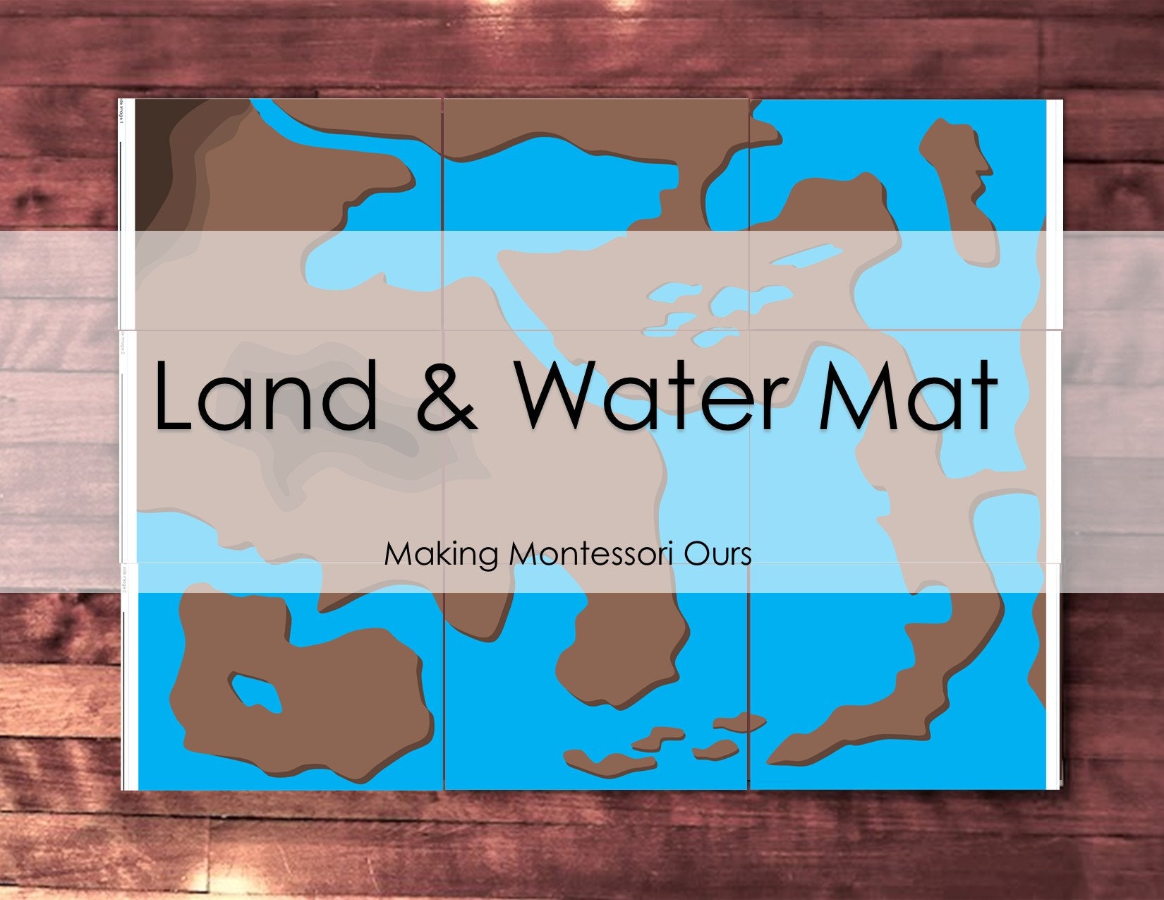 Montessori Land & Water Form and Air 3 Part Cards With Definitions, Booklet and Instructions