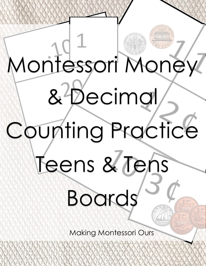 Montessori Money Learning Printable Package /early Learning | Etsy