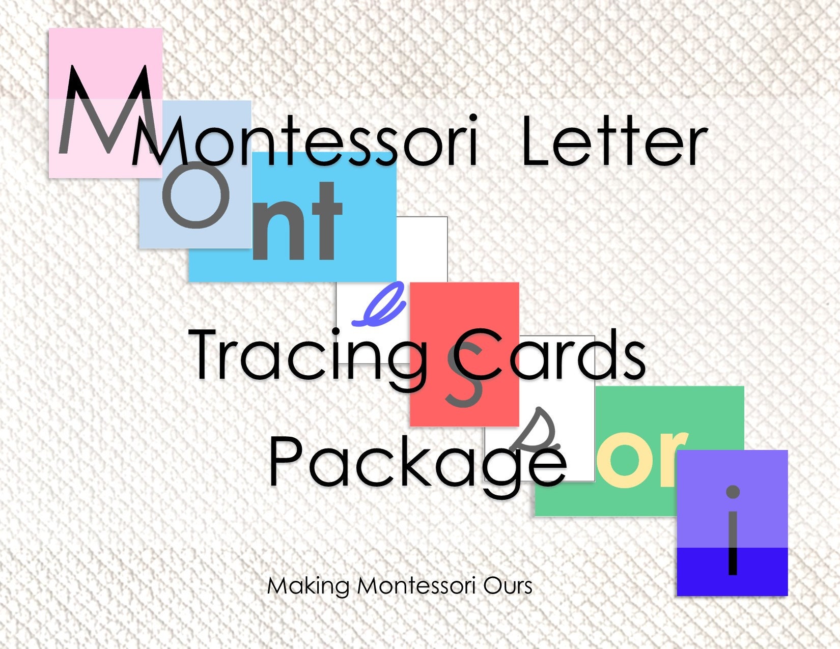 Montessori Pink Blue & Green Series Sandpaper Letter Tracing Etsy Canada