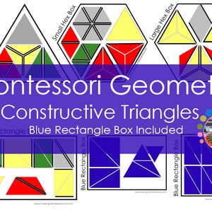 Montessori Geometrie Konstruktive Dreiecke Sammlung PDF, 6 Box-Dateien inklusive!
