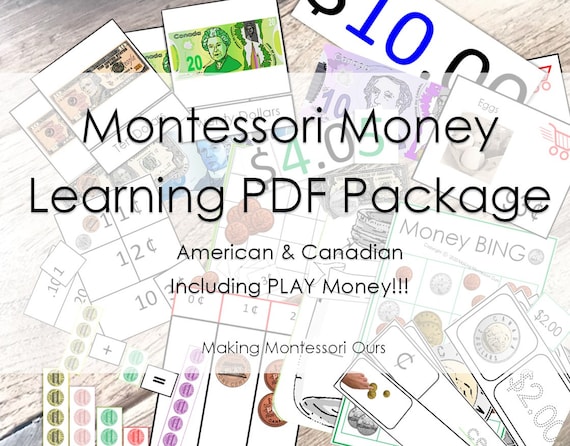 Montessori Money Learning Printable Package /Early Learning PDF